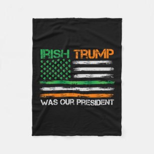 Trump war unser Präsident St Patricks Day Usa Flag Fleecedecke