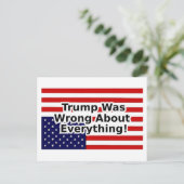 Trump was wrong about everything upside down flag postkarte (Stehend Vorderseite)