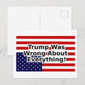 Trump was wrong about everything upside down flag postkarte (Vorne/Hinten)