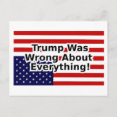 Trump was wrong about everything upside down flag postkarte (Vorderseite)