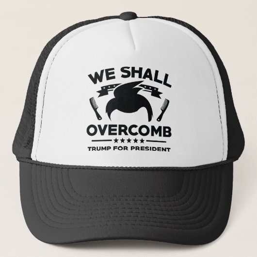 Trump We will Overcomb Truckerkappe (Vorderseite)