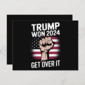 Trump We Won gewinnt Amtseinführung 47 US-Präsiden Postkarte (Vorne/Hinten)