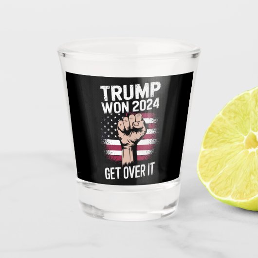 Trump We Won gewinnt Amtseinführung 47 US-Präsiden Schnapsglas (Vorderseite)
