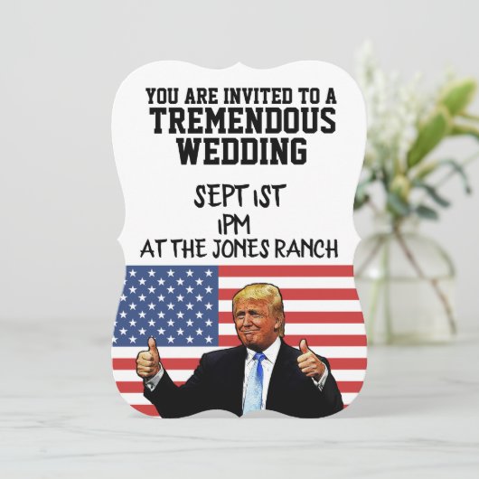 TRUMP WEDDING INVITAATIONS CUSTOM EINLADUNG (Stehend Vorderseite)