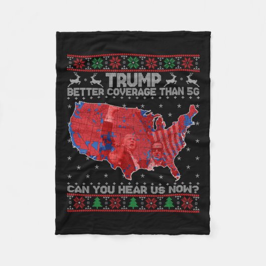 Trump Weihnachten besser abdecken als 5g Kann er Fleecedecke (Vorderseite)