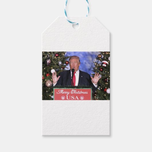 Trump Weihnachten Geschenkanhänger (Vorderseite)