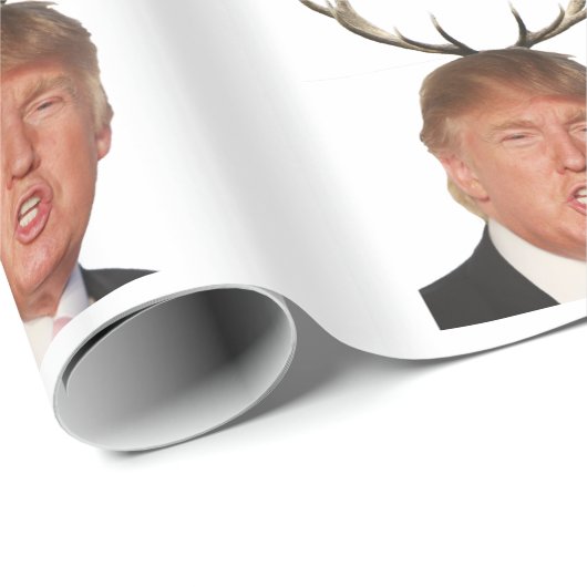 Trump Weihnachten: Hirsch, Herr Präsident Geschenkpapier (Rolleneckpunkt)