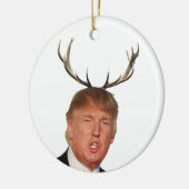 Trump Weihnachten: Hirsch, Herr Präsident Keramikornament (Links)