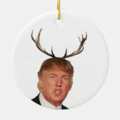 Trump Weihnachten: Hirsch, Herr Präsident Keramikornament (Hinten)