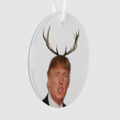 Trump Weihnachten: Hirsch, Herr Präsident Ornament (Vorderseite)