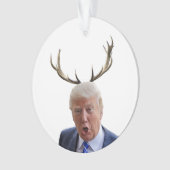 Trump Weihnachten: Hirsch, Herr Präsident Ornament (Vorderseite)