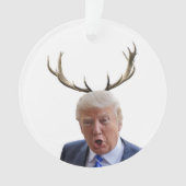 Trump Weihnachten: Hirsch, Herr Präsident Ornament (Vorderseite)