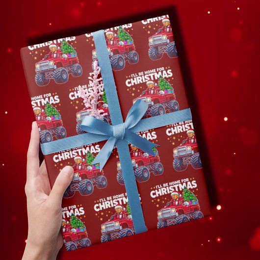 Trump Weihnachten | Ich werde für Weihnachts-Rot Z Geschenkpapier