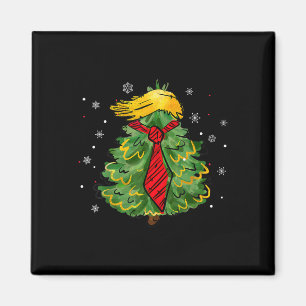 Trump Weihnachten USA Lustig Trump Haar Baum Hässl Magnet