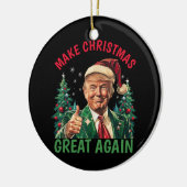 Trump Weihnachten, Weihnachten wieder großartig ma Keramik Ornament (Links)