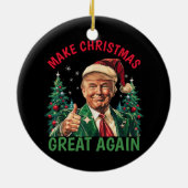 Trump Weihnachten, Weihnachten wieder großartig ma Keramik Ornament (Hinten)