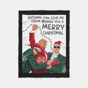 Trump Weihnachts-Funny wünscht dir ein frohes Weih Fleecedecke