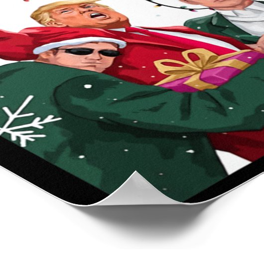Trump Weihnachts-Funny wünscht dir ein frohes Weih Poster (Ecke)