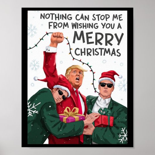 Trump Weihnachts-Funny wünscht dir ein frohes Weih Poster (Vorne)