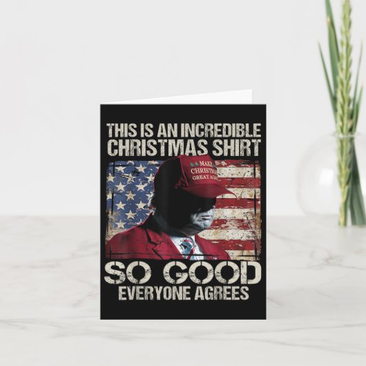 Trump Weihnachts-Pajama so gut alle einverstanden  Karte (Vorderseite)