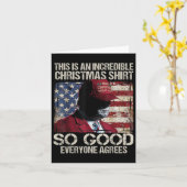 Trump Weihnachts-Pajama so gut alle einverstanden  Karte (Gelbe Blume)