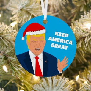 Trump-Weihnachtsbaum-Ornament - Halte Amerika groß Ornament Aus Metall