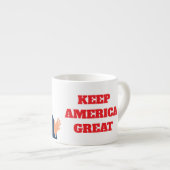 Trump - Weihnachtsespresso-Tasse - Behalt Amerika Espressotasse (Vorderseite Rechts)