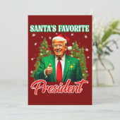 Trump Weihnachtsgeschenk | Der Lieblingspräsident  Feiertagskarte (Stehend Vorderseite)