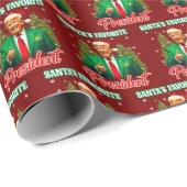 Trump Weihnachtsgeschenk | Der Lieblingspräsident Geschenkpapier (Rolleneckpunkt)