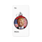 Trump Weihnachtsgeschenk-Tag Adressaufkleber (Vorne)
