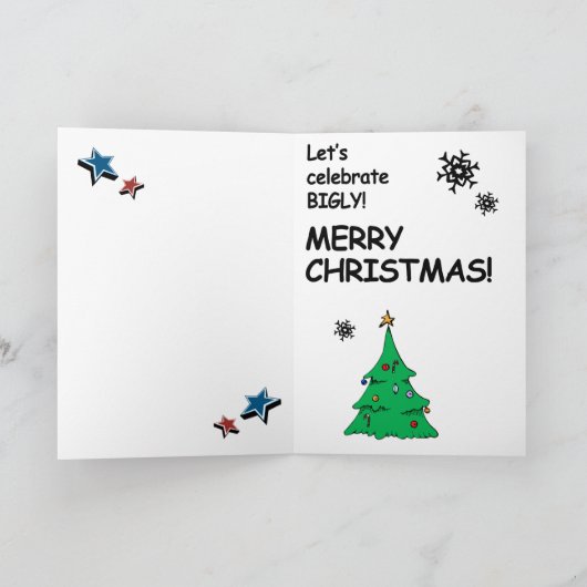 Trump Weihnachtskarte - Ich hoffe, Ihr Weihnachten (Innenseite)