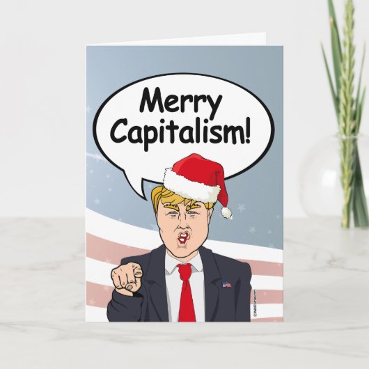 Trump Weihnachtskarte - Merry Capitalism - Feiertagskarte (Vorderseite)