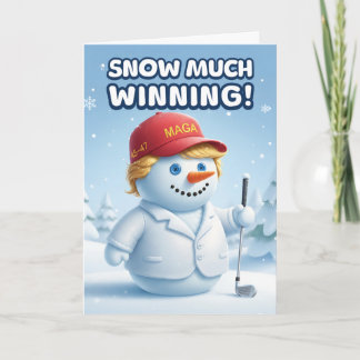 Trump Weihnachtskarte | Schneemann Trump Karte