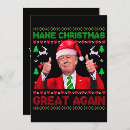 Trump Weihnachtskarte, Weihnachten wieder großarti (Vorne/Hinten)