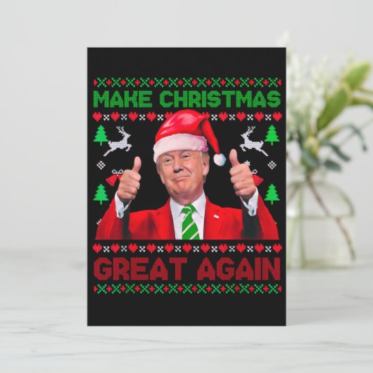 Trump Weihnachtskarte, Weihnachten wieder großarti (Stehend Vorderseite)