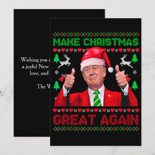 Trump Weihnachtskarte, Weihnachten wieder großarti