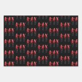 Trump Weihnachtsmannmütze Dance Christmas Black Wh Geschenkpapier Set (Vorderseite 2)