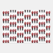 Trump Weihnachtsmannmütze Dance Christmas Black Wh Geschenkpapier Set (Vorderseite)