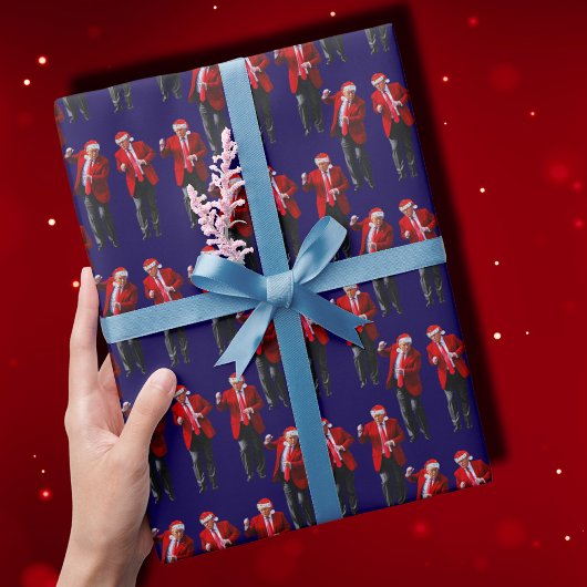Trump Weihnachtsmannmütze Dance Weihnachten | Trum Geschenkpapier