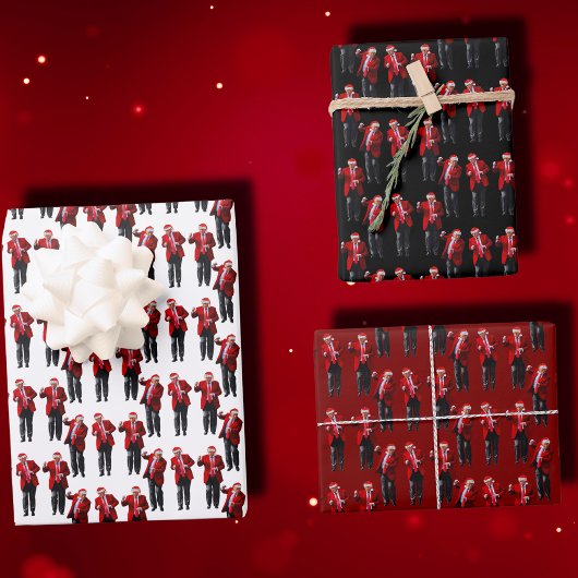 Trump Weihnachtsmannmütze Dance Weihnachten | Trum Geschenkpapier Set