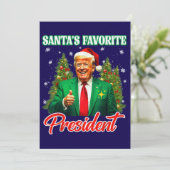 Trump-Weihnachtsmannmütze | Der Lieblingspräsident Feiertagskarte (Stehend Vorderseite)