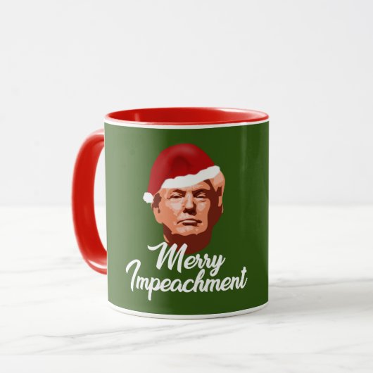 TRUMP-WEIHNACHTSMANNMÜTZE-GESCHENK TASSE (Vorderseite Links)