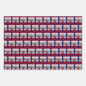 Trump-Weihnachtsmannmütze | Ich bin zu Weihnachten Geschenkpapier Set (Vorderseite 2)