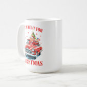 Trump Weihnachtsmannmütze Ich werde zu Weihnachten Kaffeetasse (Vorderseite Links)