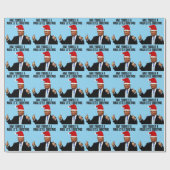 TRUMP-WEIHNACHTSMANNMÜTZE, MAGA WENIG CHRISTMAS GESCHENKPAPIER (Flach)