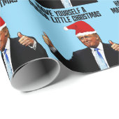 TRUMP-WEIHNACHTSMANNMÜTZE, MAGA WENIG CHRISTMAS GESCHENKPAPIER (Rolleneckpunkt)