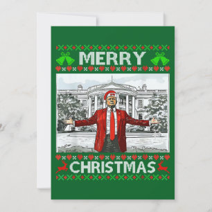 Trump-Weihnachtsmannmütze Trump frohe Weihnachte Feiertagskarte