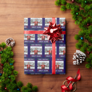 Trump-Weihnachtsmannmütze Trump macht Weihnachte Geschenkpapier