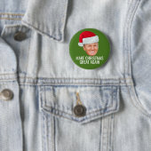 Trump-Weihnachtsmannmütze - Weihnachten wieder zum Button (Beispiel)