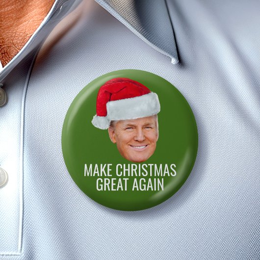 Trump-Weihnachtsmannmütze - Weihnachten wieder zum Button